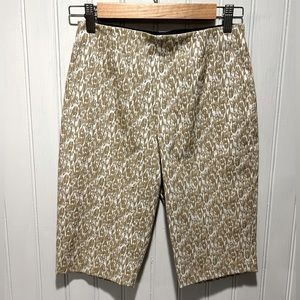 Animal Print High Waist Knee Length Shorts